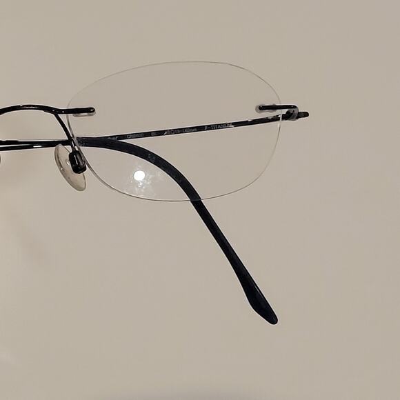 CHARMANT CH8600E BL Titanium Womens Rimless Eyeglasses 99-19-140 - Picture 11 of 13